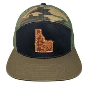 Idaho Patched Logo Snapback Trucker Hat Multi One Size Camo Mesh Back You Know.